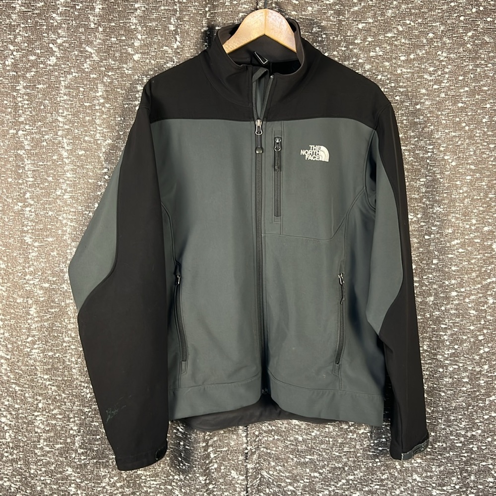 The North Face Men's Apex Bionic Black & Grey Zip Up Jacket‎ Sz Med